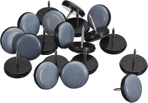 Miniatura 12 de uxcell Protectores de suelo para patas de silla, 24 piezas de 5/8 pulgadas – Deslizadores redondos de PTFE para muebles, almohadillas para muebles