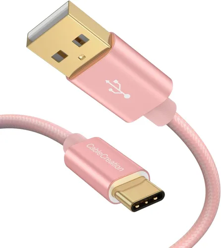 Miniatura 13 de CableCreation Cable USB corto a USB C de 1 pie, cable USB A a USB C de 3A de carga rápida trenzado USB C macho a USB macho para Power Bank, Galaxy