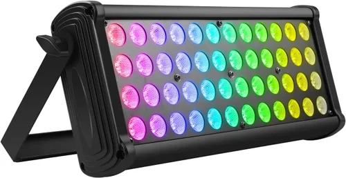 U`King Barra de luz LED para escenario, 80 W, 48 LED, RGB Dj, barra de luces 2/8/12 DMX, reproducción automática, luz estroboscópica activada por
