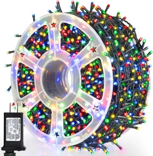 Miniatura 22 de weillsnow Luces de Halloween Moradas y Naranjas, 200 LED 66 Pies con Enchufe Luces de Cadena de Halloween Impermeables, 8 Modos con Memoria