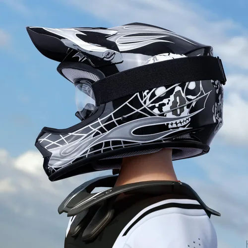 Miniatura 4 de SLMOTO - Casco DOT para niños y jóvenes de motocross, casco de motocicleta de calle, casco de bicicleta de tierra, motocross, ATV, casco con diseño