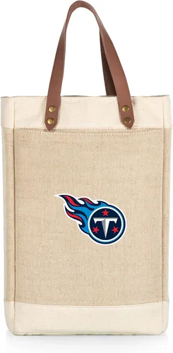 Miniatura 32 de PICNIC TIME NFL Pinot - Jute 2 Bottle Insulated Wine Bag - Wine Tote Bag - Wine Gift Bag, (Beige)