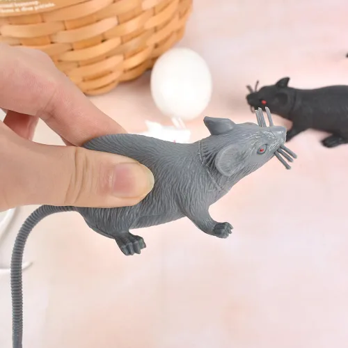 Miniatura 6 de Ratones artificiales realistas de ratones falsos para Halloween, fiesta temática de 12 piezas