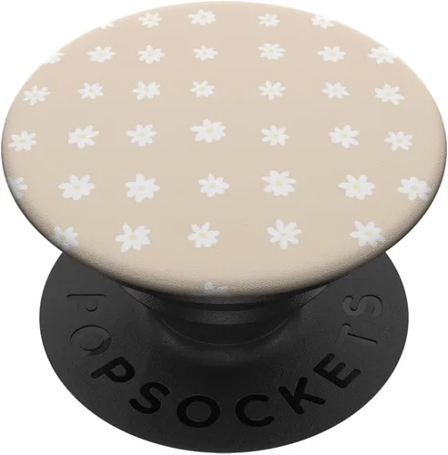 Boho Neutral Beige Verano Margaritas PopSockets PopGrip intercambiable