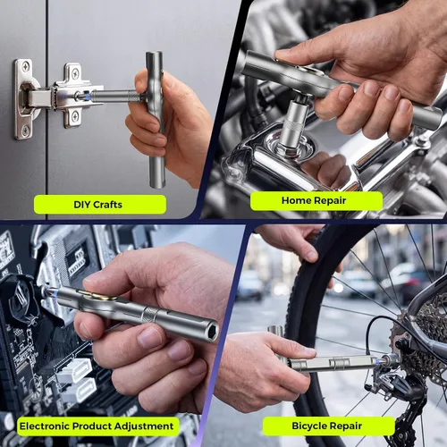 Miniatura 7 de 25 in 1 Magnetic Ratchet Screwdriver Set, S2 Steel Bits & 7 CR-V Sockets, Flexible Shaft, Magnetic Multi Bit Screwdriver Kit with Case for