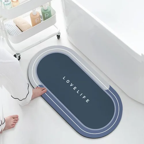 Miniatura 39 de Tapetes de baño de goma de secado rápido, antideslizantes, súper absorbentes, de secado instantáneo, alfombra de baño frente al fregadero de la Beige
