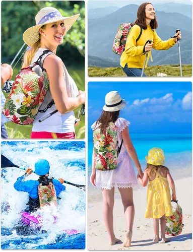 Miniatura 5 de HEETA - Bolsa seca impermeable para mujeres y hombres (versión actualizada) 5 L/10 L/20 L/30 L/40 L, bolsa de almacenamiento seca ligera con parte