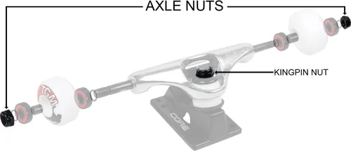 Miniatura 4 de Krux - Bujes para patineta con eje de bolsa de diez centavos, tuercas Kingpin y kit de velocidad, paquete de reconstrucción/actualización que se