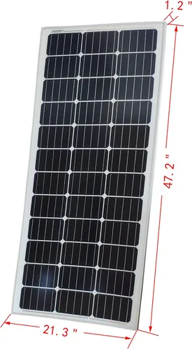 Miniatura 2 de FixtureDisplays® 21X48X1.2 Panel solar monocristalino de 100 vatios 12 voltios 18339-NEW-NF