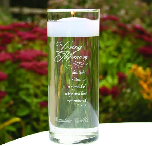 Miniatura 3 de Hortense B. Hewitt in Loving - Jarrón de cristal con memoria: esta luz brilla como un símbolo de vida y amor recordado, 9 x 3 pulgadas