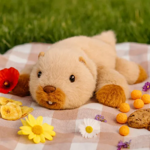 Miniatura 4 de Adorable animal de peluche de castor suave, lindo regalo de cumpleaños para niños y niñas pequeños
