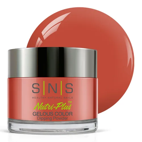 Miniatura 31 de SNS Polvo de inmersión de uñas, polvo de inmersión de color geloso, rosa brillante (rojo/magenta, brillante), color de uñas acrílico de larga