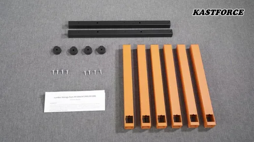 Miniatura 3 de KF1004 Estante de almacenamiento de madera Sistema de 3 niveles, 110 libras por nivel, tornillos de chapa metálica duraderos, estante de madera