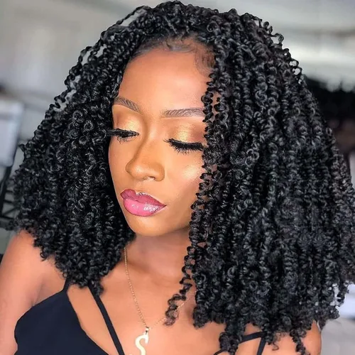 Miniatura 11 de Paquete de 2 cabello para trenzas en espiral de 8 pulgadas, cabello Spring Twist para rastas falsas, rastas de mariposa, cabello para trenzas, fibra