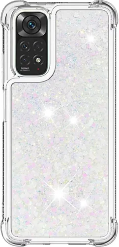Miniatura 17 de Glitter Sparkle Moving Quicksand Flowing Cover para Xiaomi Redmi Note 10S Bling Liquid Clear Star Heart Silicona Bumper Funda transparente de goma a