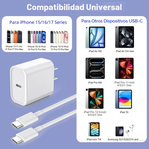 Miniatura 6 de Cargador rápido para iPhone 17/16/15, carga rápida extra larga de 10 pies, paquete de 3 bloques USB-C a USB C, cable de carga rápida para iPhone