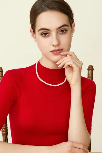 Miniatura 3 de BABEYOND - Collar de perlas redondas de imitación para novias bodas