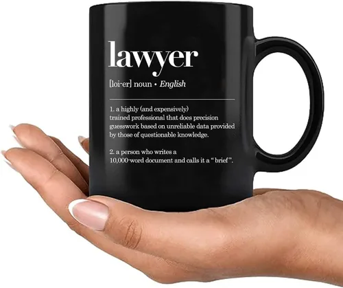 Miniatura 6 de Taza con definición de abogado, regalos de abogado, estudiantes de derecho, regalos de graduación para nuevos abogados, vasos de cerámica, 11 onzas