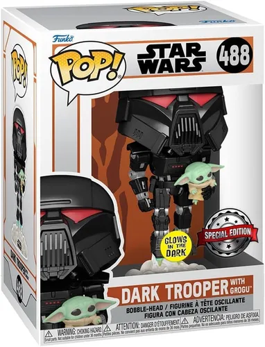Miniatura 2 de Vinilo Pop - Star Wars - Dark Trooper con Grogu 488