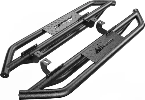 Nilight Estribos para Wrangler JK 2007-2018 y Unlimited de 2 puertas, sistema de doble viga mejorado, escalón lateral, antideslizante, texturizado,