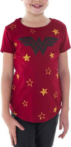 Miniatura 2 de DC Comics Camiseta Mujer Maravilla Logo & Estampado de Estrellas