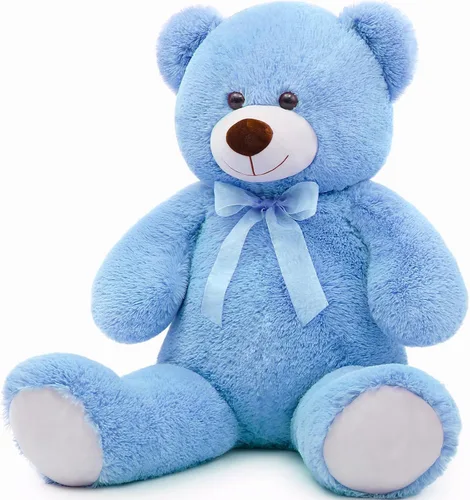 Toys Studio - Adorable oso de peluche gigante, de 36 pulgadas, color gris, felpa suave, para novias y niñas Azul