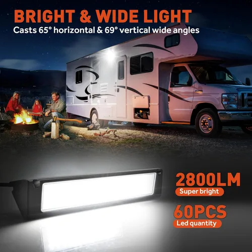 Miniatura 2 de Luz LED para porche exterior de casa rodante, impermeable, 10-30 V CC, baja corriente, accesorio de iluminación de 13 pulgadas, 90 W, 2800 lúmenes