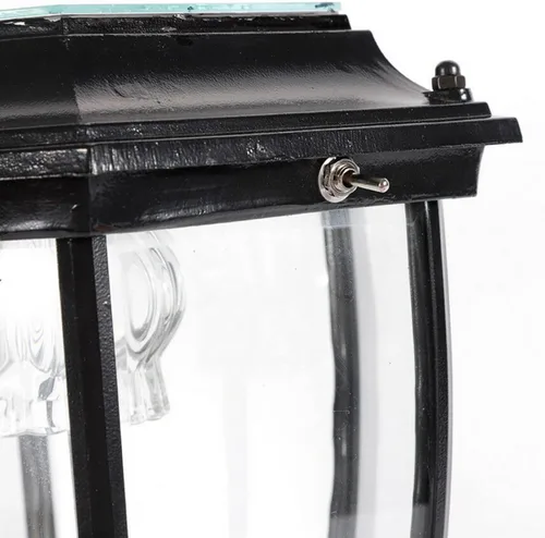 Miniatura 6 de Lámpara de poste de jardín de 2 piezas de 5 W LED de energía solar para exteriores, impermeable, negro, ahorro de energía para césped, jardín
