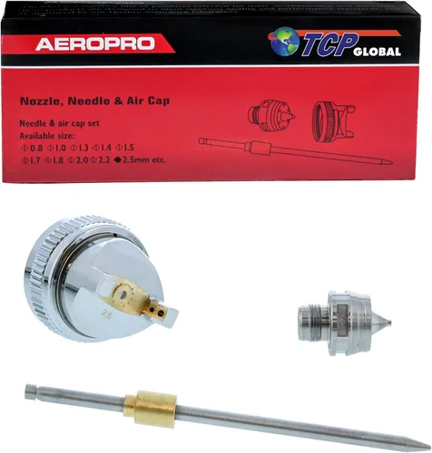 Miniatura 4 de TCP Global 2.0 Aguja, boquilla, tapa de aire para la pistola de pulverización de la serie G6600