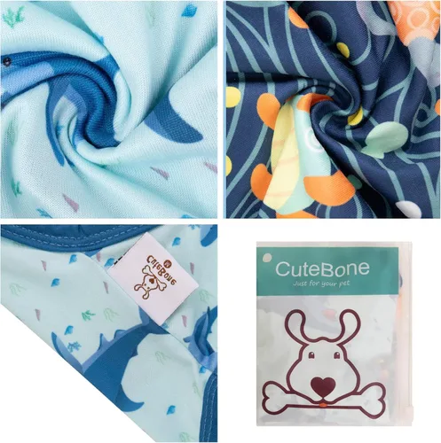 Miniatura 2 de CuteBone Paquete de 2 camisas para perros, ropa suave para mascotas, chaleco de verano transpirable para cachorros pequeños y ropa elástica