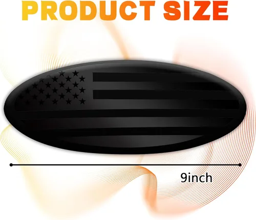 Miniatura 2 de Emblema para portón trasero para Ford F150 F250 F350 Bandera Americana Negra de 9 Pulgadas Emblema para parrilla delantera para emblemas de Ford