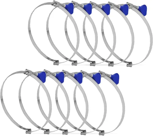 Miniatura 9 de POWERTEC 70223 Abrazadera de manguera de puente con llave de 2-1/2 pulgadas, llave de tornillo de pulgar, abrazaderas de manguera de acero