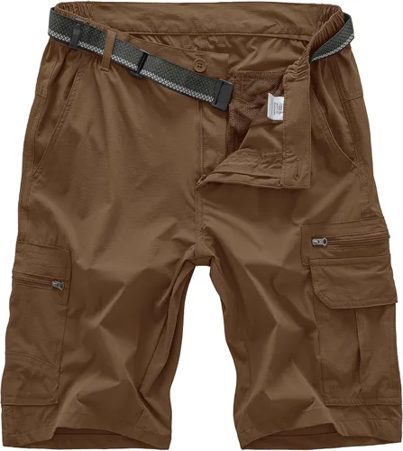 Miniatura 22 de Jessie Kidden - Pantalones cortos para hombre, estilo informal, para exteriores, con cintura expansible, ligeros, impermeables, de secado rápido