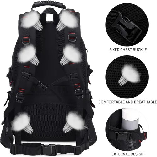 Miniatura 7 de Mochila de senderismo NerIion de 40L, mochila de viaje para hombres y mujeres, mochila impermeable para camping al aire libre, mochila ligera de día