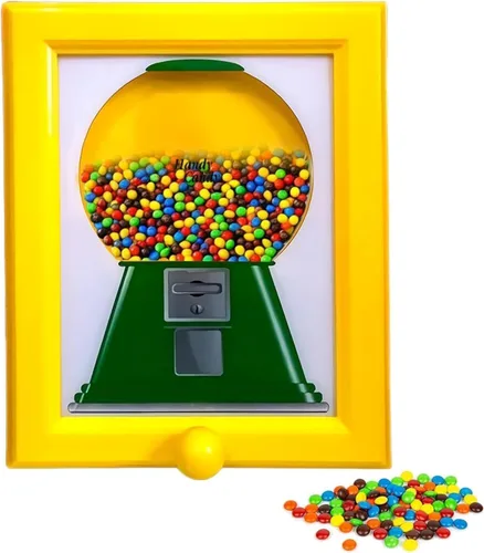 Dispensador de caramelos con marco colgante, máquina de chicles en un marco, distribución rápida y práctica de caramelos, nueces, golosinas para