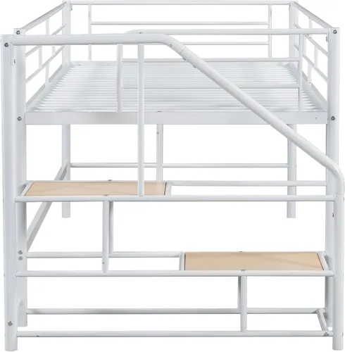Miniatura 6 de Merax Base de cama baja de metal junior para niñas y niños, ahorro de espacio/fácil de montar, color blanco