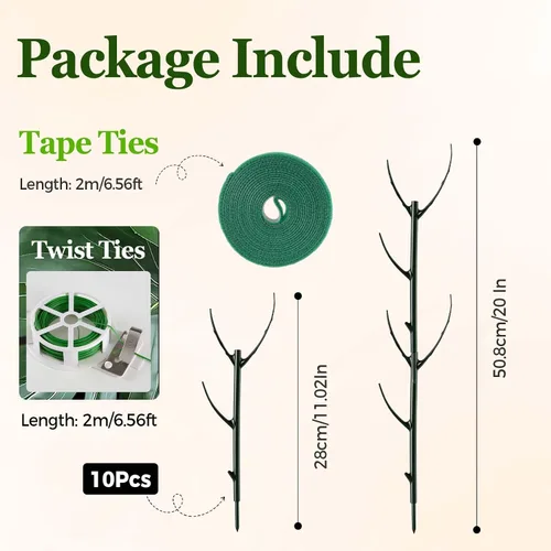 Miniatura 8 de Paquete de 10 estacas apilables Monstera para plantas, soportes ajustables para plantas pequeñas en macetas de interior, potos, filodendro, hiedra