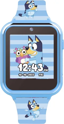 Miniatura 2 de Accutime Bluey Kids Blue - Reloj inteligente con pantalla táctil de aprendizaje educativo para niñas, niños, niños pequeños, cámara para selfies