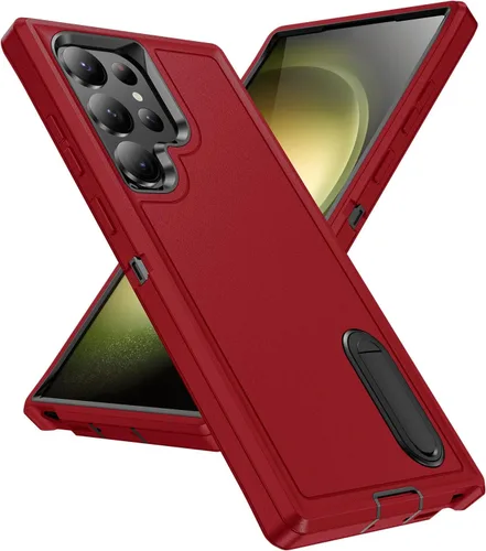 Miniatura 13 de IDweel Funda para Galaxy S22, para Galaxy S22 con soporte, protección resistente a prueba de golpes, antiarañazos, funda dura de estudio para Galaxy