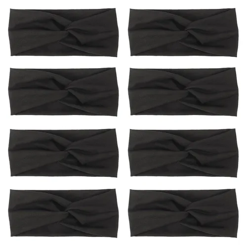 Miniatura 56 de DRESHOW Paquete de 8 diademas anudadas para mujer, con tiras cruzadas, antideslizantes, bohemias, trenzadas, accesorios para el cabello