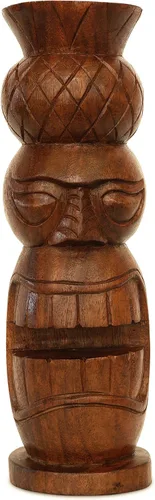 Miniatura 7 de G6 Collection Escultura de estatua tribal primitiva de madera extra grande de 24 pulgadas, hecha a mano, tótem de barra tiki, hecho a mano, regalo