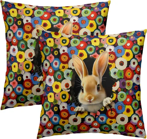 Miniatura 37 de Funda de almohada marrón con estampado de leopardo - 2 piezas Funda de almohada de guepardo de 16x16 pulgadas Fundas de almohada de algodón