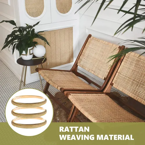 Miniatura 9 de EXCEART Tiras 3 rollos de caña plana ancha fina caña de bambú natural Bobina plana para cesta de tejer suministros de caña de ratán correas DIY Verde