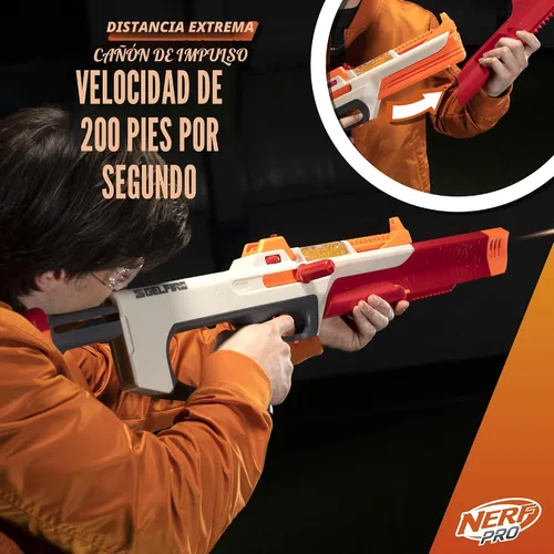 Miniatura 3 de Pistola Nerf Pro Gelfire Ghost de acción de proyectiles, cañón de impulso extraíble, 5000 rondas de gel, tolva integrada de 100 rondas, gafas