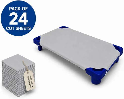 Miniatura 23 de Sábanas para cuna para niños pequeños y preescolares – Sábana para cuna/preescolar – Bucles elásticos en las esquinas – Sábana bajera para cuna