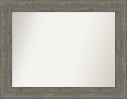 Miniatura 117 de Amanti Art Espejo de baño gris para sobre el fregadero, 27 x 27 pulgadas, espejo de tocador cuadrado gris, marco de madera rústica de campo medio