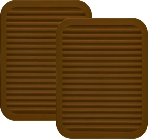 Miniatura 9 de Salvamanteles de silicona para platos y ollas, encimera, almohadillas calientes de mesa, soporte para cucharas, juego de 2 alfombrillas de secado L