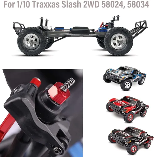 Miniatura 3 de RCAWD Ruedas hexagonales de 0.472 in con pasadores de tornillo, 4 piezas para adaptador de cubos de rueda hexagonal 1/10 Slash 2WD 58024, 58034