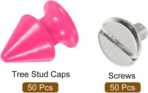 Miniatura 3 de uxcell 50 juegos de remaches de espiga cono, 0.315 x 0.472 in con rosca trasera para árbol y picos para manualidades de cuero, ropa, zapatos, Fósforo