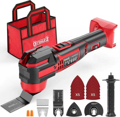 Miniatura 12 de Multiherramienta oscilante inalámbrica compatible con batería DeWalt de 20 V (solo herramienta), 21000 OPM sin escobillas, ángulo de giro de 4.5°